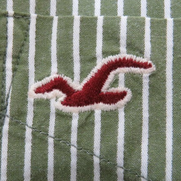 Hollister* Men's Long Sleeve Button Down Curved Hem Stripe Shirt~ Size Large - Picture 4 of 11